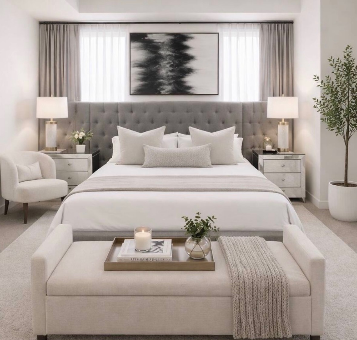 Luxurious bedroom interior
