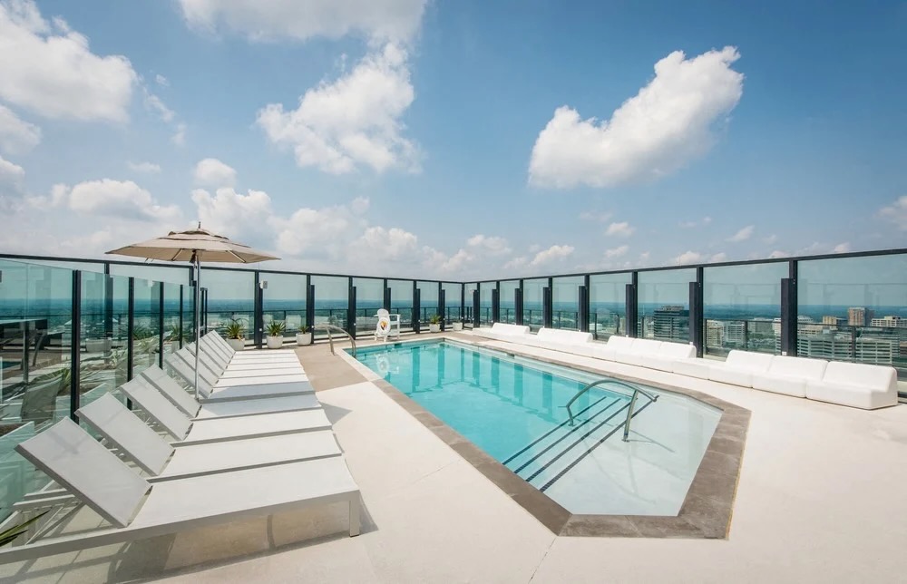 Rooftop pool at RESTAY Luxury